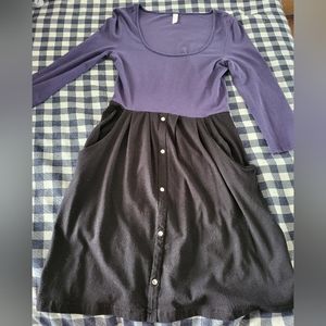 Short black and purple dress